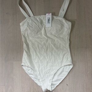 Vineyard Vines White Eyelet One Piece Swimsuit